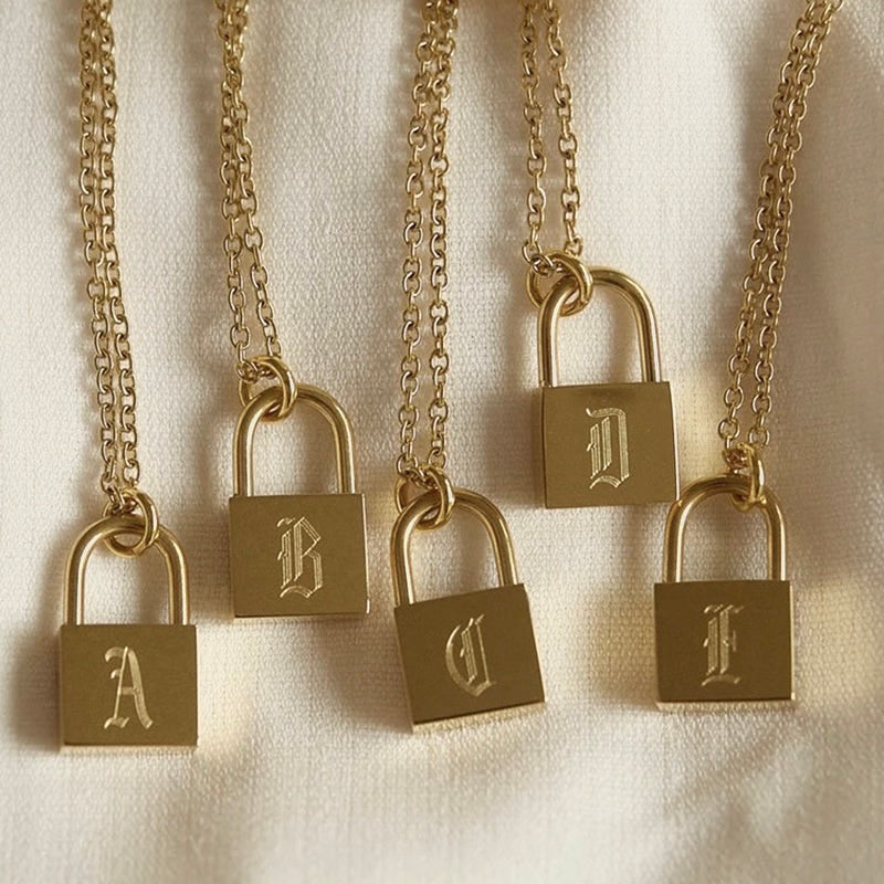 Alphabet Lock Necklace